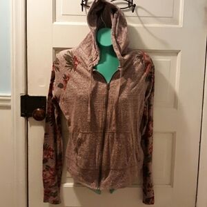 Prince & Fox zipper fleece jacket large floral